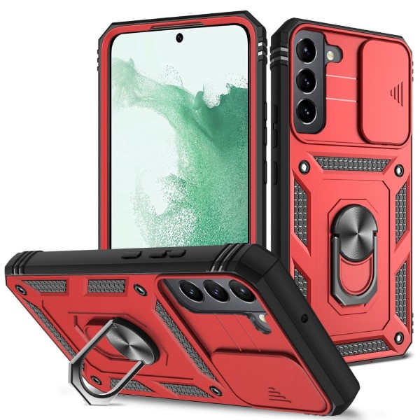 Kryt na Samsung Galaxy S22 Plus odolný s krytom na fotoaparát červený