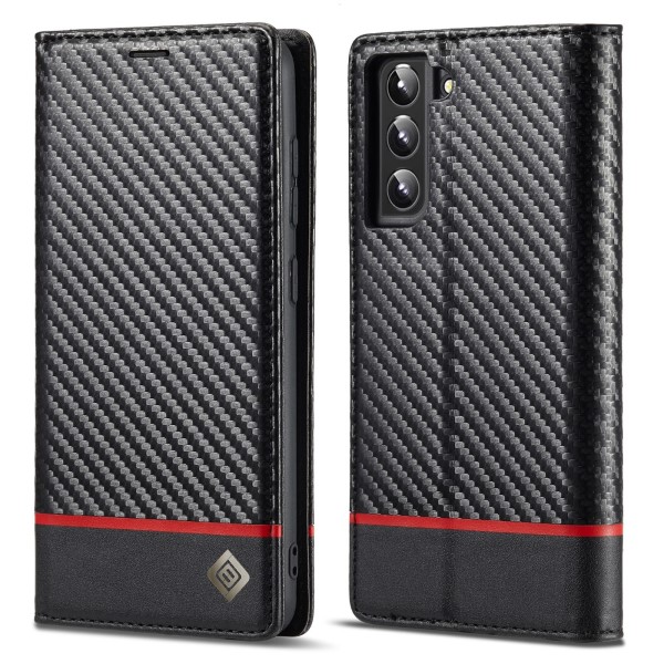 Puzdro LC.IMEEKE na Samsung Galaxy S22 Plus Carbon čierne