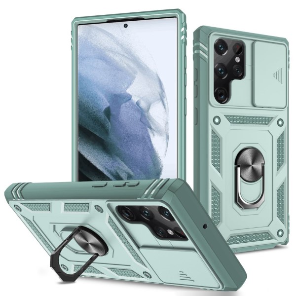 Kryt na Samsung Galaxy S22 Ultra odolný s krytom na fotoaparát svetlo modrý