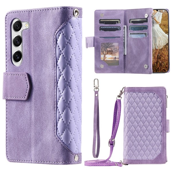 Puzdro na Samsung Galaxy S23 Luxury Double Layer fialové