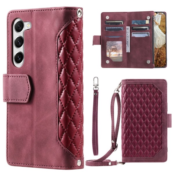 Puzdro na Samsung Galaxy S23 Luxury Double Layer vínovej