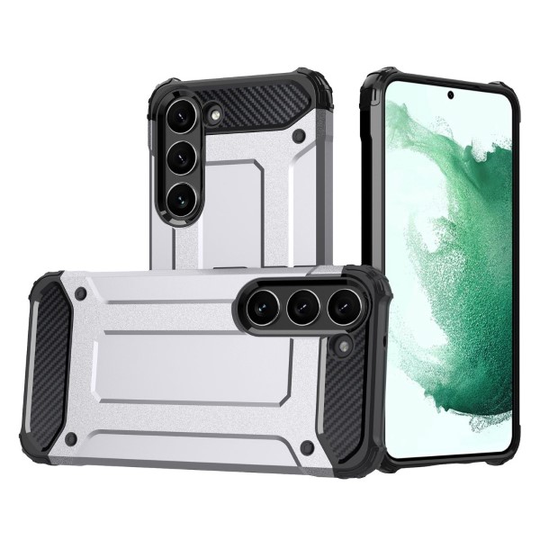 Kryt na Samsung Galaxy S23 odolný Hybrid strieborný