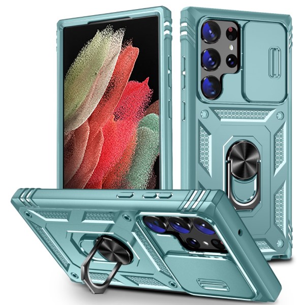 Kryt na Samsung Galaxy S23 Ultra odolný s krytom na fotoaparát svetlo modrý