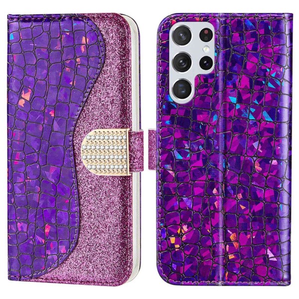 Puzdro na Samsung Galaxy S23 Ultra Glitter fialové