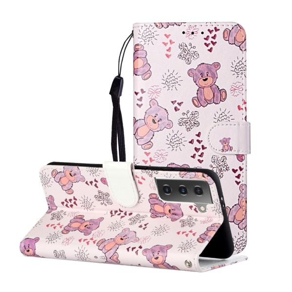 Puzdro na Samsung Galaxy S21 Plus Medvedík ružové