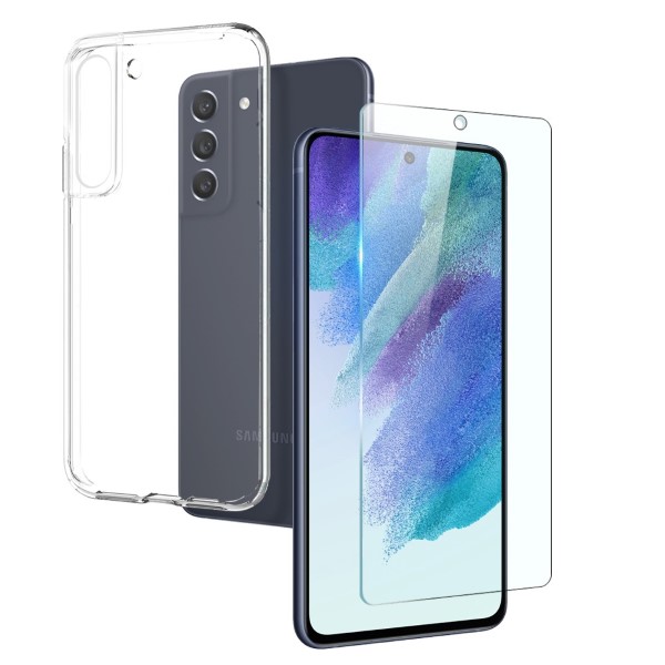 Set tvrdeného skla a gumového krytu NORTHJO na Samsung Galaxy S21 FE