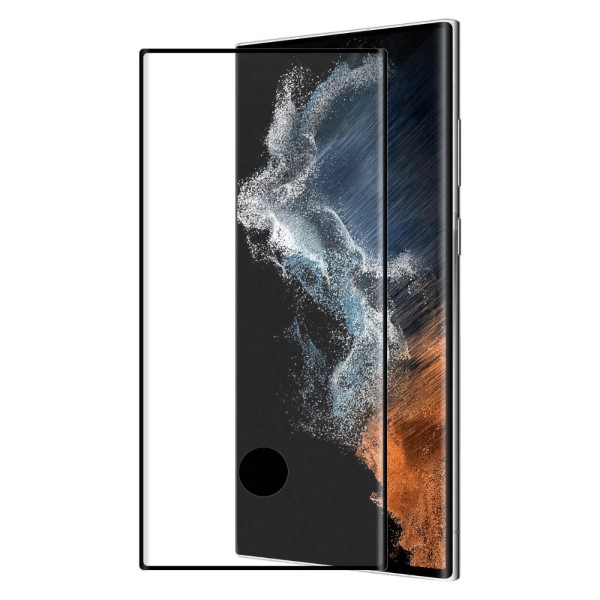 Tvrdené sklo na Samsung Galaxy S22 Ultra (podpora odomykania odtlačkom prsta) čierne