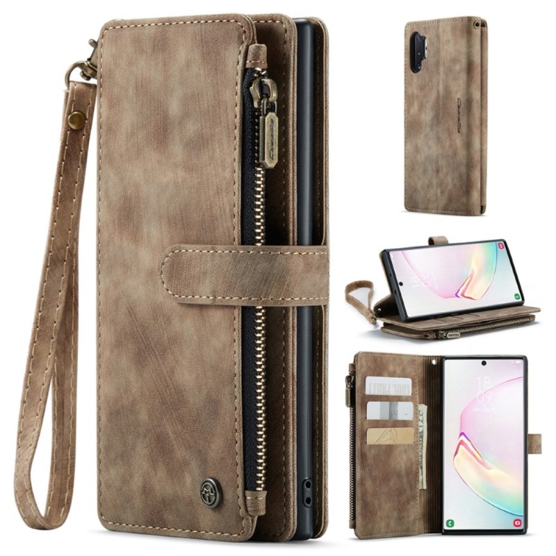 Puzdro na Samsung Galaxy Note 10 Plus CASEME Deluxe hnedé