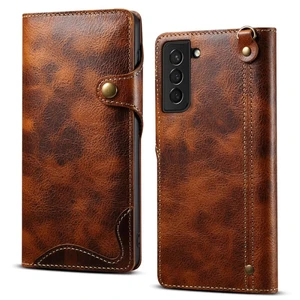 Puzdro kožené Denior na Samsung Galaxy S23 FE hnedé