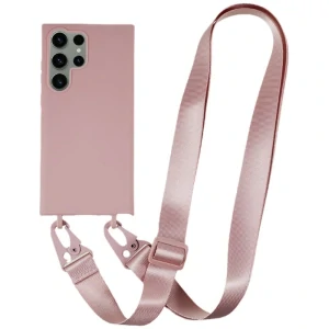 Kryt na Samsung Galaxy S24 Ultra gumový so šnúrkou na krk staroružový