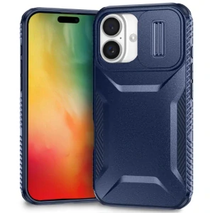 Kryt na iPhone 16 s krytkou na fotoaparát tmavomodrý