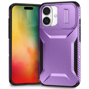 Kryt na iPhone 16 s krytkou na fotoaparát fialový
