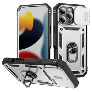 Kryt na iPhone 16 Pro Max odolný s krytkou na fotoaparát biely