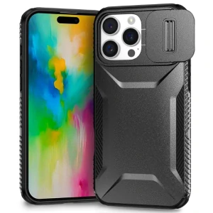 Kryt na iPhone 16 Pro Max s krytkou na fotoaparát čierny