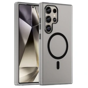 Kryt na Samsung Galaxy S24 Ultra gumový Magnetic (podpora MagSafe) čierny