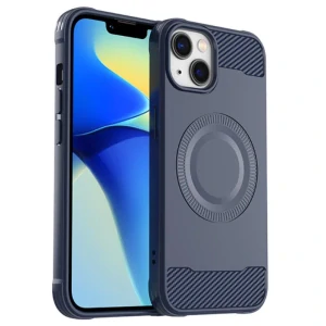 Kryt na iPhone 13 gumový (podpora MagSafe) modrý