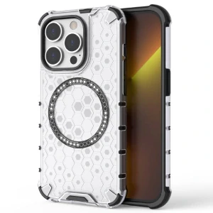 Kryt na iPhone 14 Pro odolný Honeycomb s podporou MagSafe číry