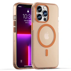 Kryt na iPhone 13 Pro Max gumový Candy (podpora MagSafe) oranžový