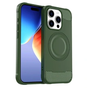 Kryt na iPhone 14 Pro Max gumový (podpora MagSafe) zelený