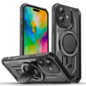 Kryt na iPhone 16 odolný s podporou MagSafe čierny