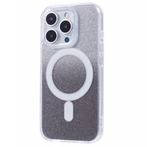 Kryt na iPhone 16 Pro Glitter s podporou MagSafe čierny