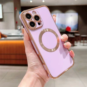 Kryt na iPhone 16 Pro Luxury s podporou MagSafe svetlofialový