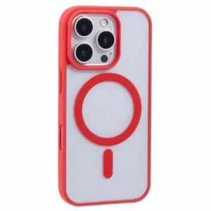 Kryt na iPhone 16 Pro matný s podporou MagSafe červený