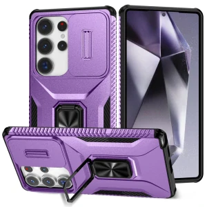 Kryt na Samsung Galaxy S25 Ultra odolný s krytkou na fotoaparát fialový