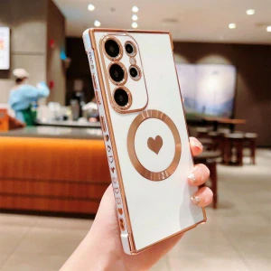 Kryt na Samsung Galaxy S25 Ultra Srdiečko s podporou MagSafe biely