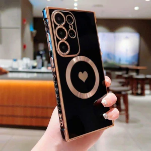 Kryt na Samsung Galaxy S25 Ultra Srdiečko s podporou MagSafe čierny