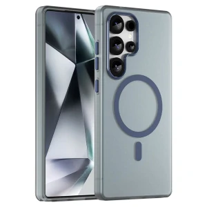 Kryt na Samsung Galaxy S25 Ultra gumový Magnetic (podpora MagSafe) tmavo modrý