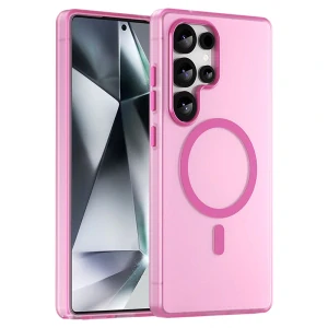 Kryt na Samsung Galaxy S25 Ultra gumový Magnetic (podpora MagSafe) ružový