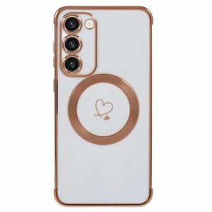 Kryt na Samsung Galaxy S23 Srdiečko s podporou MagSafe biely