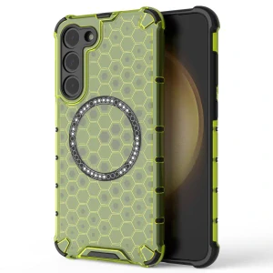 Kryt na Samsung Galaxy S23 odolný Honeycomb s podporou Magsafe zelený