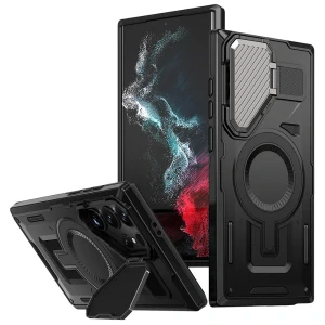 Kryt na Samsung Galaxy S23 Ultra s krytom na fotoaparát čierny