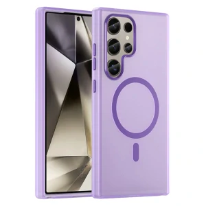 Kryt na Samsung Galaxy S23 Ultra gumový Magnetic (podpora MagSafe) fialový