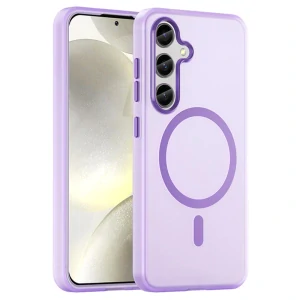 Kryt na Samsung Galaxy S24 gumový Magnetic (podpora MagSafe) fialový