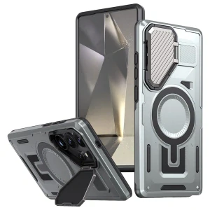 Kryt na Samsung Galaxy S24 Ultra s krytkou na fotoaparát strieborný