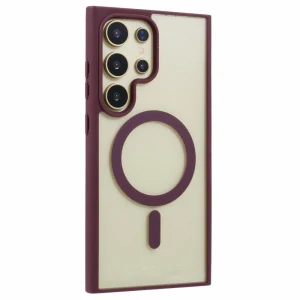 Kryt na Samsung Galaxy S24 Ultra matný s podporou MagSafe vínový