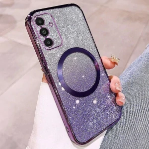 Kryt na Samsung Galaxy S23 FE Glitter Magsafe fialový