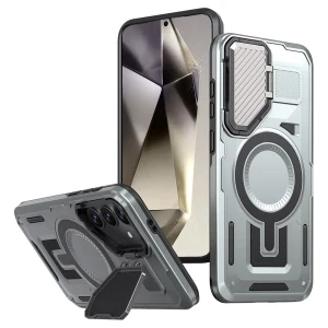 Kryt na Samsung Galaxy S24 FE s krytkou na fotoaparát strieborný