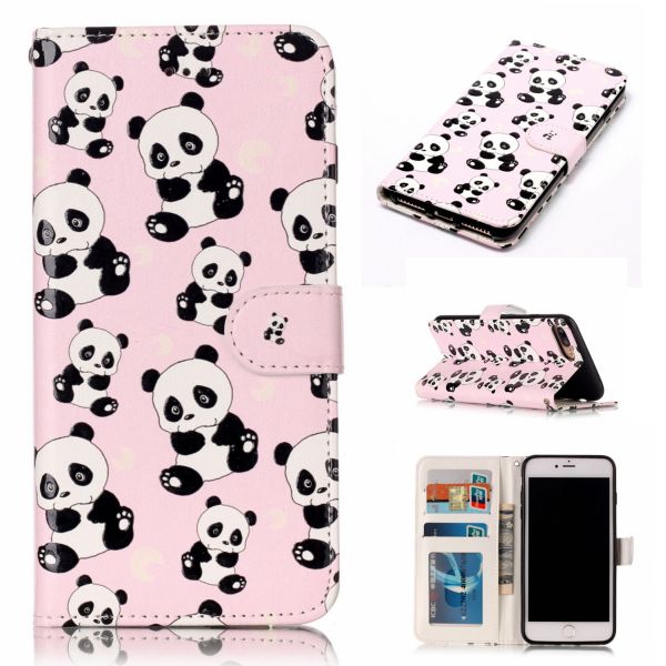 Puzdro na iPhone 7 Plus / 8 Plus Panda ružové