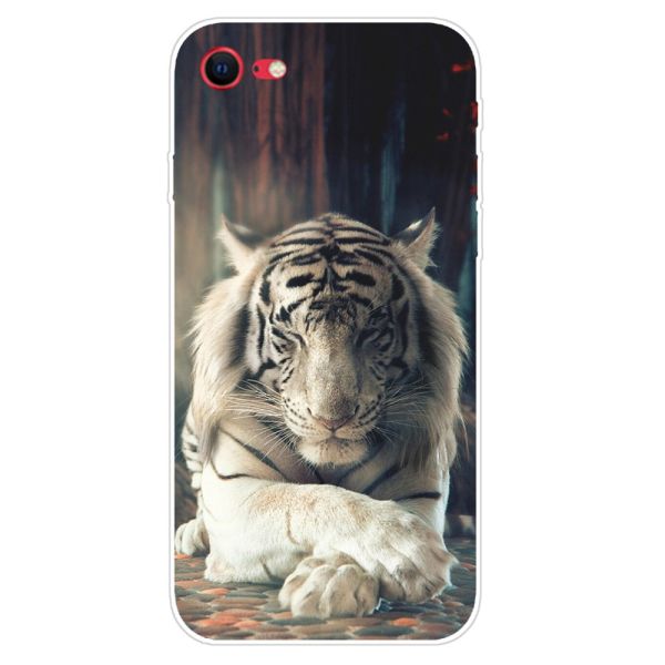 Kryt na iPhone 7 / 8 / SE (2020/2022) Tiger biely