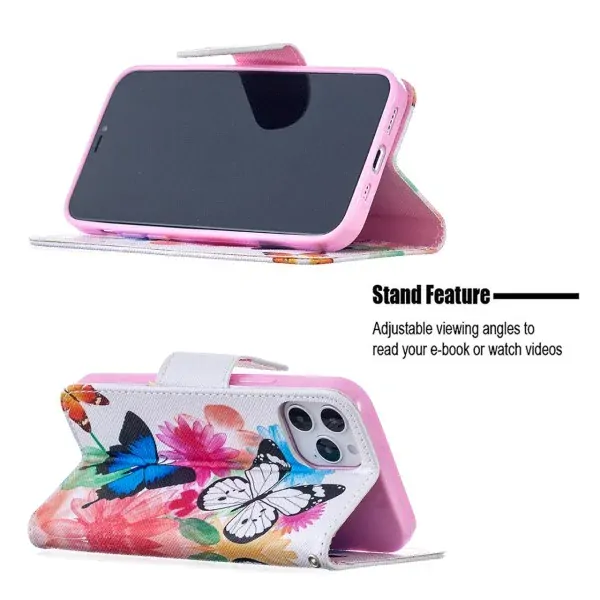 Púzdro pre iPhone 12 / 12 Pro Motýle biele