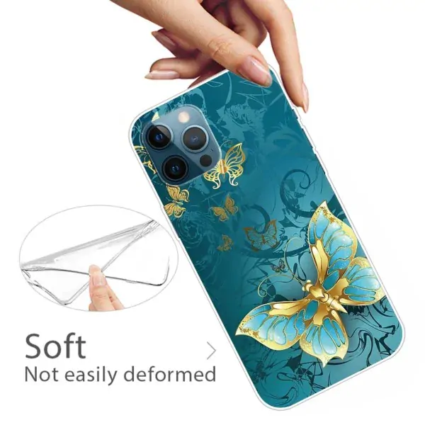 Kryt na iPhone 12 / 12 Pro Motýľ zlatý