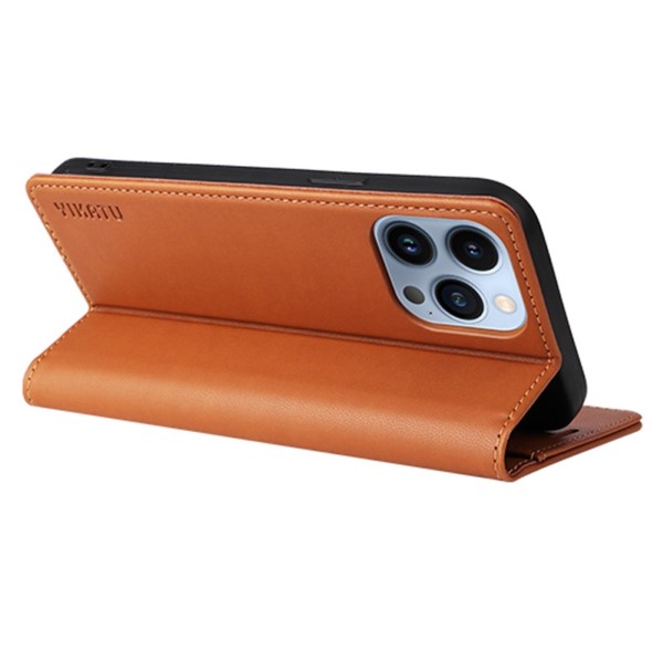 Puzdro YIKATU pre iPhone 13 hnedé