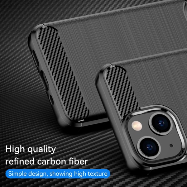 Kryt na iPhone 13 gumový Carbon čierny