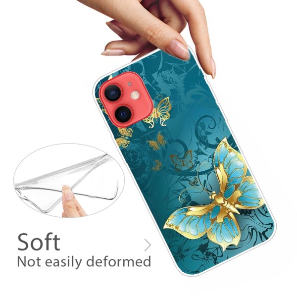 Kryt na iPhone 13 Motýľ zlatý