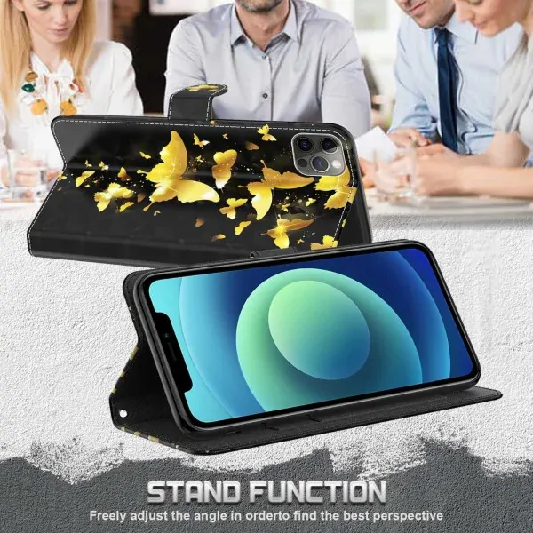 Púzdro pre iPhone 14 Pro Motýľ čierne.