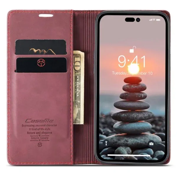 Puzdro CASEME pre iPhone 14 Pro červené